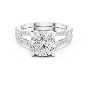 Anillos de compromiso de oro macizo de 14K con diamante cultivado en laboratorio de 1.50 CT, corte brillante redondo, certificado IGI, para boda de mujer - Product Image 6