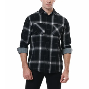 Top Selling Men's Long Sleeve Flannel <b>Shirts</b> Eco-Friendly Quick Dry Breathable Cotton Custom Colors Custom Logo OEM Wholesale - Product Image 4
