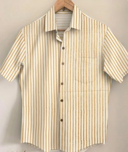Camisa Casual de Algodón para Hombre, Estampada a Mano, Tradicional, de Verano |   Exportación al por Mayor de Productos Ecológicos Transpirables - Product Image 1