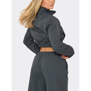 2026 Women Autumn Soft shell <b>Jacket</b> Polyester Streetwear for Outdoor Camping Water Repellent Sexy Fashion Crop Top - Product Image 2