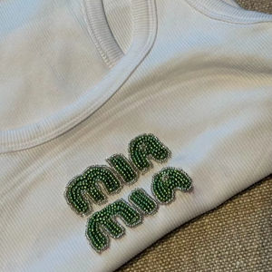 Expédition rapide - En stock - Hauts décontractés d'été - Coupe ajustée - Taille élastique - Broderie en maille - Perles - Coton non tissé - Respirant - Product Image 5