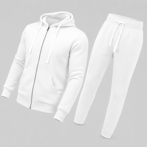 Premium Men Cotton <b>Polyester</b> <b>Hoodie</b> and Sweatpants Set Lightweight Athletic Tracksuit Sports Apparel - Product Image 6