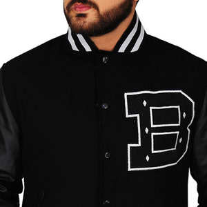 Mens Varsity <b>Jacket</b> Purple and Grey Custom Letterman Baseball Bomber College <b>Jacket</b> with PU Leather Sleeves OEM Manufacturer - Product Image 6