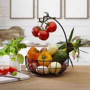 Decorative Iron Metal Fruit <b>Basket</b> With Modern Design For Dining <b>Table</b> Kitchen Counter And Living Room Display - Product Image 1