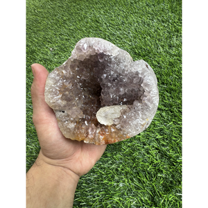 Decorative Amethyst White Stilbite on Apophyllite <b>Crystal</b> <b>Cluster</b> for Home and Office Display and Collection Use - Product Image 4