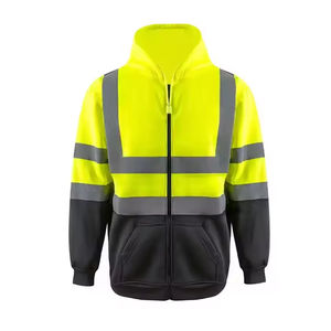 Sudadera con Capucha de Poliéster de Alta Visibilidad, Reflectante, Impermeable, con Cierre y LED ANSI Clase 3, para Carretera, Venta al Por Mayor - Product Image 3