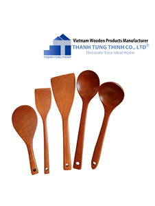 ชุดช้อนไม้สำหรับใช้ในครัว วัสดุไม้ธรรมชาติ อุปกรณ์ทำมือ - Product Image 6