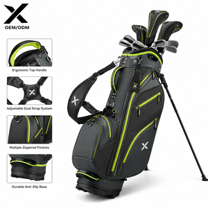 Bolsa de Golf Personalizada OEM Impermeable con 14 Divisores, de Cuero PU con Soporte, Múltiples Bolsillos, Premium X Sports City XSC-GB-F1 - Product Image 2