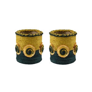 Handmade Jute Eco-Friendly Woven Art Deco Design Round Pen Stand & <b>Desk</b> Organizer for <b>Study</b> Room - Product Image 2