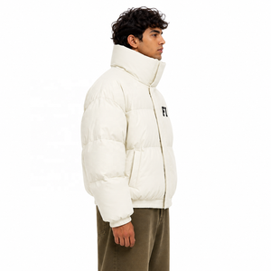 Custom Oversized Puffer Jacket High Collar Winter Bubble Coat OEM ODM Private Label Wholesale Men's Jackets Insulated Streetwear - Product Image 2