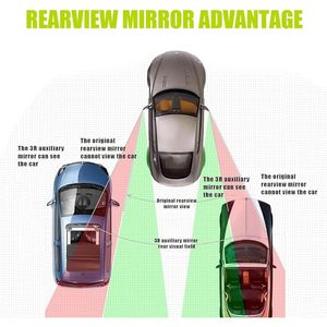 2 Pezzi Specchietti Retrovisori Auto in Vetro Convesso HD Rettangolari, Regolabili, Compatibili con Sistema Anti-Punto Cieco - Product Image 2