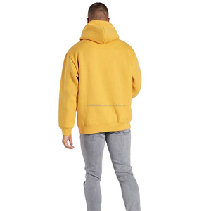 Sweat à capuche streetwear pour homme grande taille, 100% coton, épaules tombantes et logo brodé, thermique d'hiver avec tissage tricoté anti-froissement - Product Image 3
