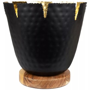 Support de bougie en fer noir fait main, écologique, durable, avec accents dorés, résistant à la chaleur, pour usage religieux, portable, décoration de la maison - Product Image 6