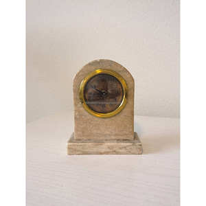 TCE Elegant Modern Art Deco Quartz Marble Table <b>Clock</b> Decorative Timepiece for Home <b>Office</b> and Premium Spaces Desk - Product Image 4