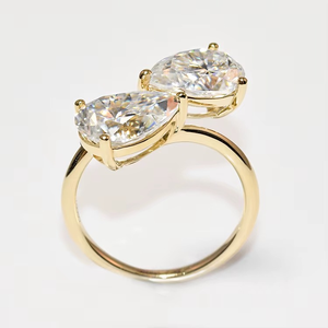 CONCEPTION Anillo de Moissanita de Plata 925 Personalizado con Oro Fino de 9K 10K 14K 18K para Compromiso y Boda para Mujer - Product Image 6