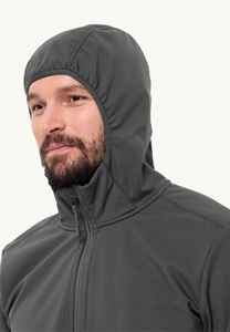Chaqueta de Forro Polar Gris para Hombre, Cuello Alto, Cierre de Cremallera, Color Sólido Informal, Prenda Exterior con Capucha de Poliéster, Corte Regular - Product Image 6