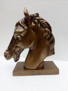 Antique-Style Horse Bust Figurine Metal Anime <b>Model</b> Bookend Durable Aluminum Material for Home Decoration - Product Image 3
