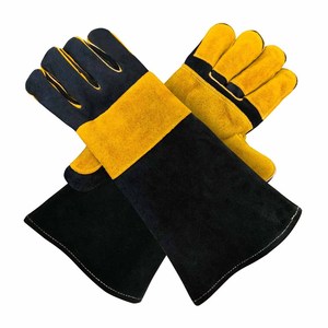 ถุงมือหนังวัวแท้แบบเต็มนิ้ว ป้องกันความร้อน ป้องกันการถูกกัด สำหรับงานดับเพลิง บาร์บีคิว และงานก่อสร้าง - Product Image 2