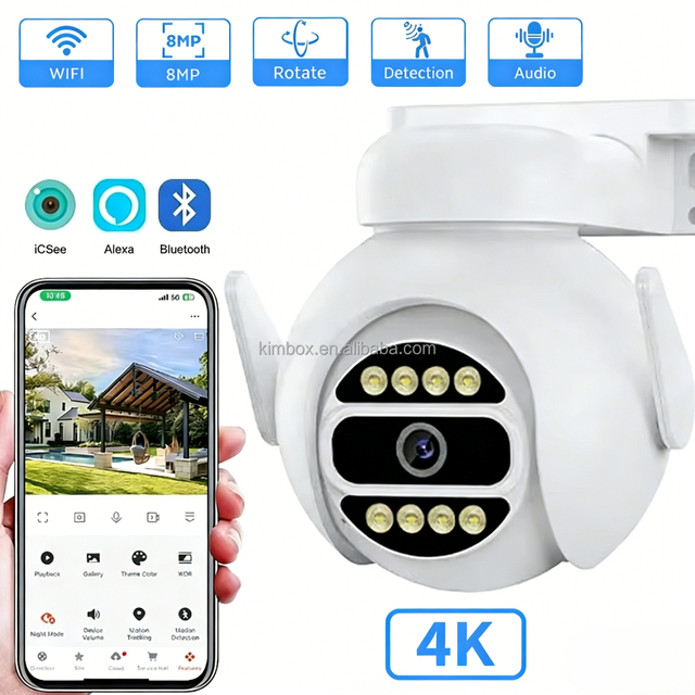 Smart 4K Wireless Security Camera | 8MP Outdoor CCTV | Night Vision | Motion Detection | H.265 AI Camera | Cloud Storage