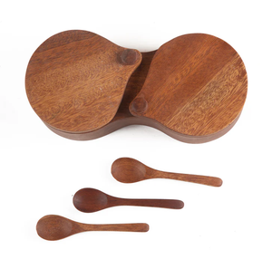 Wholesale Supplier Wood Sugar Pot Exclusive Design Hot Selling Eco-friendly Natural Wood Sugar Salt Pepper Pot - Product Image 1
