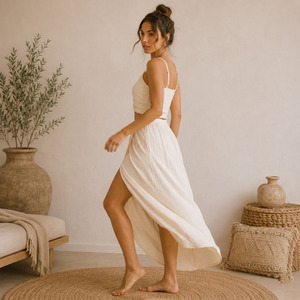 Ensemble de vêtements de nuit pour femmes en polyester et rayonne, doux, confortable, respirant, anti-boulochage, respectueux de l'environnement - Product Image 4
