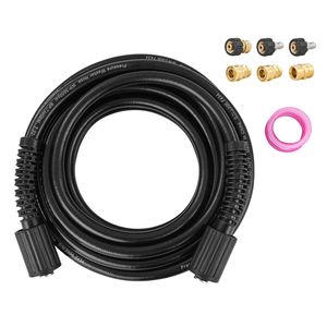 Nuovo Tubo Flessibile Anti-Piegatura da 30 Metri (100FT) con Filettatura in Ottone da 1/4'' M22 14mm per Idropulitrice, Sostituzione per la Maggior Parte dei Marchi di Idropulitrici - Product Image 1