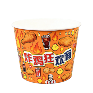 Cubo de Papel Desechable Biodegradable de Grado Alimenticio con Tapa, de Pared Simple, 32oz 46oz 64oz 85oz para Empacar Comida para Llevar - Product Image 2