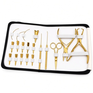 Premium Cross-Border Hot-Selling Wig Hair Extension Tool <b>Kit</b> Model -Clip Rings Pliers Device Clips <b>Bead</b> Stringing Tools Factory - Product Image 1