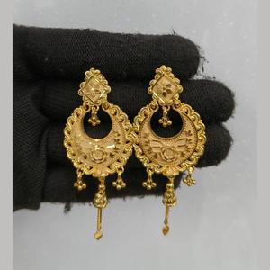 Pendientes Clásicos Dorados Tipo Huggie con Circonita y Perla, Diseño de Flor de Moda, Colgantes para Fiestas - 11058826GL - Product Image 1