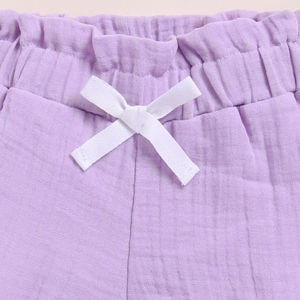 Lavender Haze Organic Muslin Frill Top <b>Set</b> Premium Quality Baby Clothing - Product Image 6