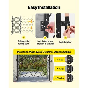 Cancello di Sicurezza Pieghevole Singolo con Blocco, Design a Forbice, Ruote Girevoli a 360 Gradi, Barriera Esterna in Acciaio Retrattile per Scuole - Product Image 5
