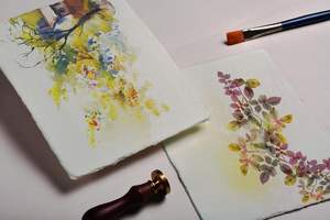 Hojas de Algodón Hechas a Mano con Borde Rústico, Libres de Ácido, para Acuarela, Invitaciones, Caligrafía y Manualidades, Tamaño Personalizado, OEM - Product Image 2