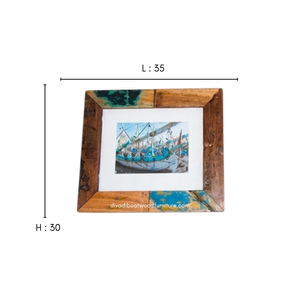 Handcrafted Creative Horizontal Unique Supplier Photo <b>Frame</b> From Reclaimed Boat Wood Original Color for <b>Wall</b> Home Decor Vintage - Product Image 1