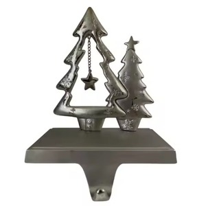 Luxury Metal <b>Stocking</b> Hanger Festive Decor Accessory for Holiday Living Spaces - Product Image 1