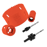 Kit de 9 outils de forage de menuiserie multifonctionnels pour le travail du bois et la coupe du bois en acier inoxydable.