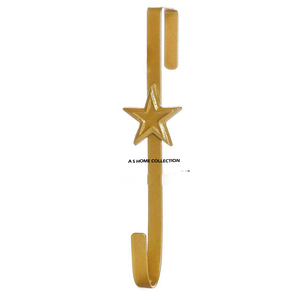 Classic Look Stainless Steel Metal Star Wreath Hanger Light <b>Weight</b> Handmade Christmas Decorations for <b>Door</b> Hanging - Product Image 1