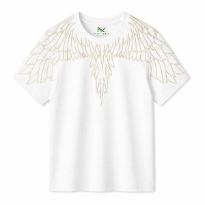 Custom <b>Angel</b> Wings Outline Print T-Shirt Men Minimalist Streetwear Graphic Tee Oversized <b>Top</b> - Product Image 3
