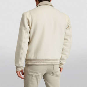 เสื้อแจ็คเก็ตวาร์ซิตี้ทรงสลิมฟิตสำหรับผู้ชาย แฟชั่นระดับพรีเมียมสไตล์วิทยาลัย เสื้อโค้ทเลตเตอร์แมนสำหรับบาสเกตบอล มีบริการ OEM - Product Image 4