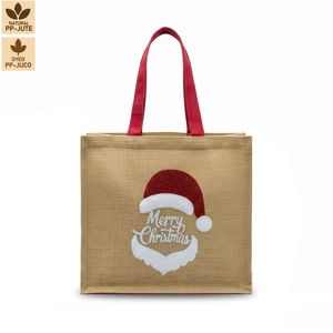 Laminated Jute Cotton Blend <b>Shopping</b> <b>Tote</b> <b>Bag</b> for Grocery Retail Supermarket Daily Carry Custom Branding Bulk Order OEM Exporter - Product Image 1