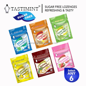 HALAL Malaysia Sugar-Free Lemon Mint Flavored Green Tea Candy Tastimint Lozenges Tablet Bag Sorbitol 15g 24 Months Shelf Life - Product Image 5