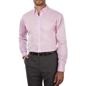 Mens Button Down Shirt Long Sleeve Cotton Poplin Smart Casual Fashion Shirt OEM ODM Bulk Manufacturer - Product Image 1