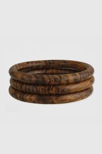 Premium Handmade Wooden <b>Bangle</b> <b>Bracelet</b> for Women Rustic Boho Vintage Style Hand Carved Daily Wear Party & Festive Fashion Cuff - Product Image 4
