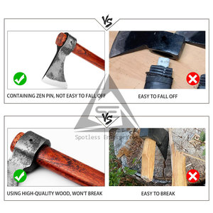 Stainless Steel Bearded <b>Axe</b> High Quality Wood <b>Handle</b> Cutting Tool for Outdoor Use - Product Image 3