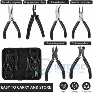 Kit de Fabricación de Joyas, Juego de 6 Pinzas de Acero Inoxidable, Herramientas Profesionales para Abalorios, Enrollado de Alambre, Manualidades, Venta al Por Mayor, OEM - Product Image 2