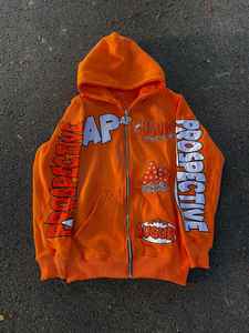 Streetwear 450 GSM 100% coton surdimensionné hommes sweats à capuche zippés décontracté blanc sweat à capuche zippé hommes sweats à capuche - Product Image 3