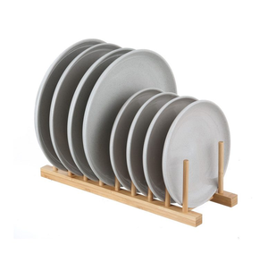 Support à assiettes en bois de qualité supérieure, porte-assiettes décoratif en bois, égouttoir à vaisselle de cuisine et support d'organisation pour assiettes - Product Image 5