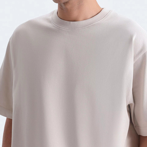 Camiseta Oversize de Estilo Moderno para Hombre, Corte Holgado, Algodón Grueso, Lisa, Estilo Urbano, Personalizable - Product Image 1