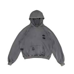 Sweat-shirts unisexes en coton 100 % de haute qualité pour hommes, style streetwear, effet vieilli, collection hiver 2026, personnalisables, vente en gros - Product Image 4