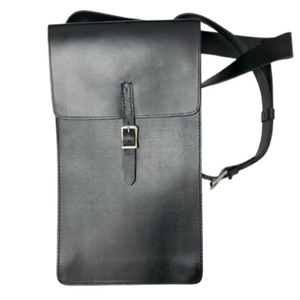 Sac bandoulière noir en similicuir Crazy Horse imperméable pour ordinateur portable, sacoche de messagerie en cuir reproduction, sac à dos de bureau - Product Image 1