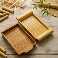 Plateau en bambou bohème écologique |   Porte-savon multifonctionnel réutilisable biodégradable naturel pour la cuisine, le salon, le bureau